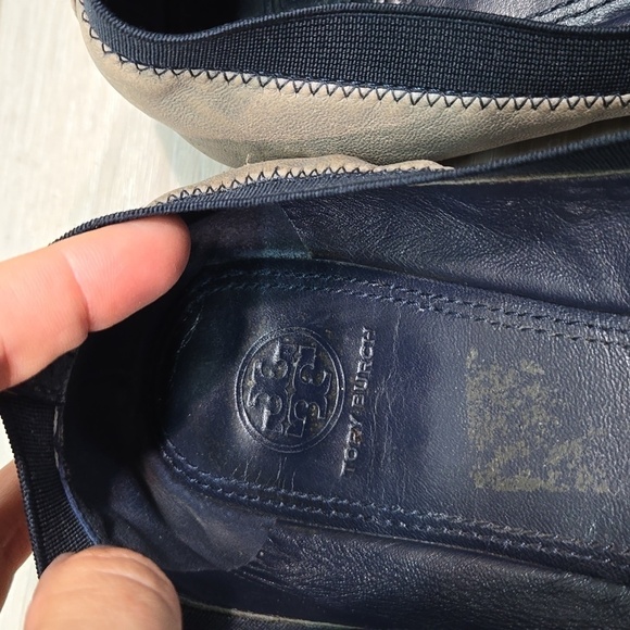 Tory Burch Womens Leather Carrie Ballet Flats shoes sz 10M - Picture 6 of 16